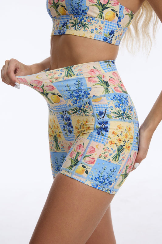 *Pre-Order* Porcelain Garden High-waisted Shorts With Pockets - MYSILVERWIND