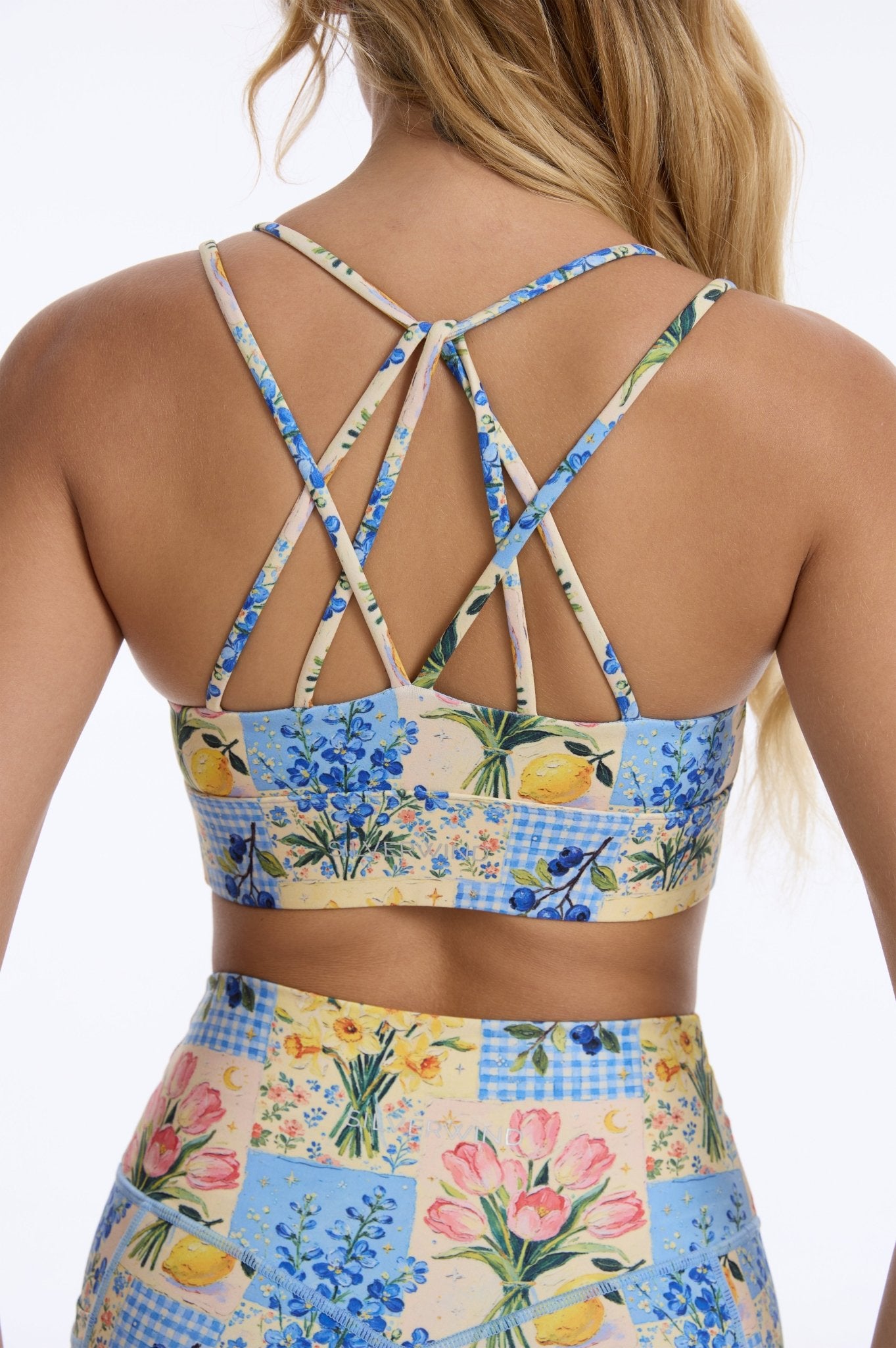*Pre-Order* Porcelain Garden Strappy Sports Bra - MYSILVERWIND