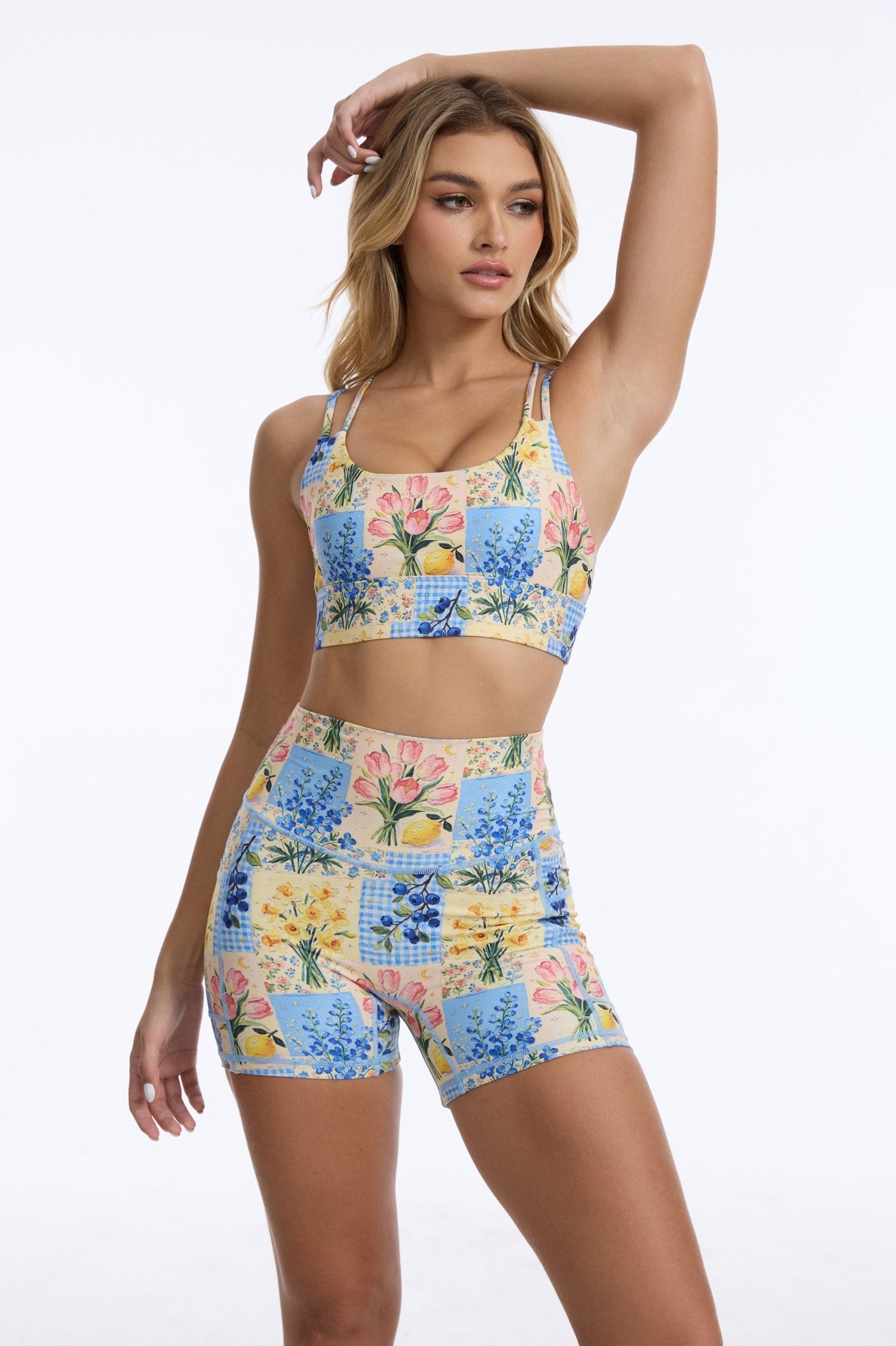 *Pre-Order* Porcelain Garden Strappy Sports Bra - MYSILVERWIND