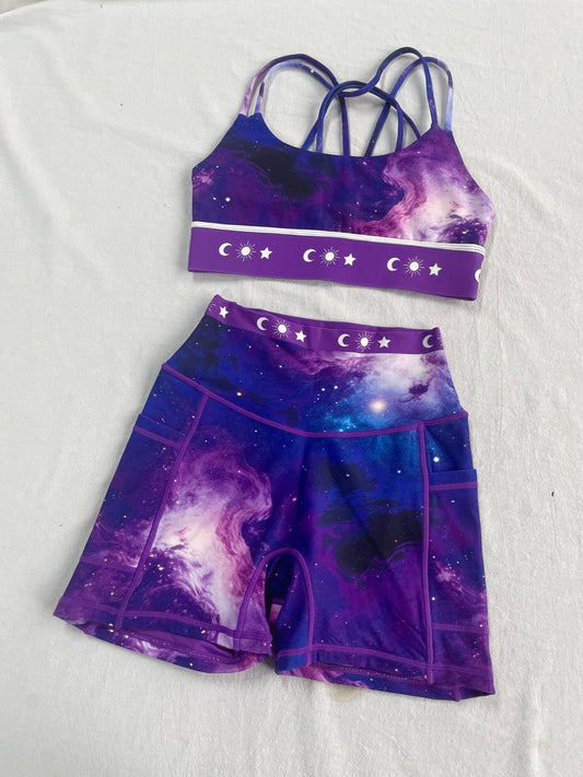 *Pre - Order* Purple Galaxy Limited Workout Set - MYSILVERWIND
