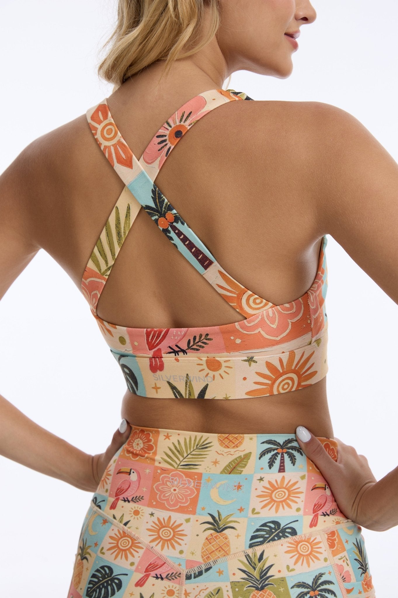 *Pre-Order* Retro Sunbeam Cross Back Sports Bra - MYSILVERWIND