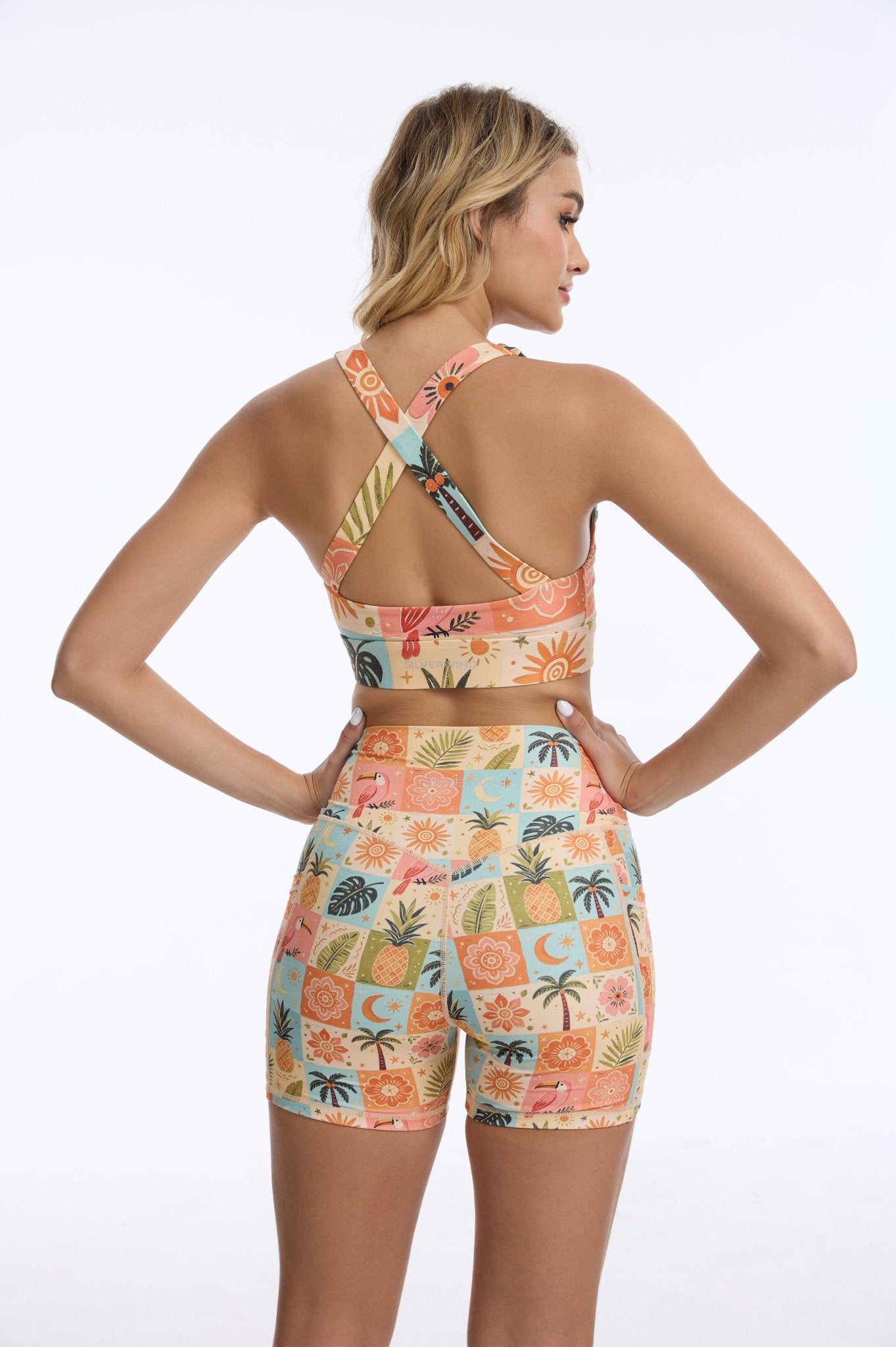 *Pre-Order* Retro Sunbeam Cross Back Sports Bra - MYSILVERWIND