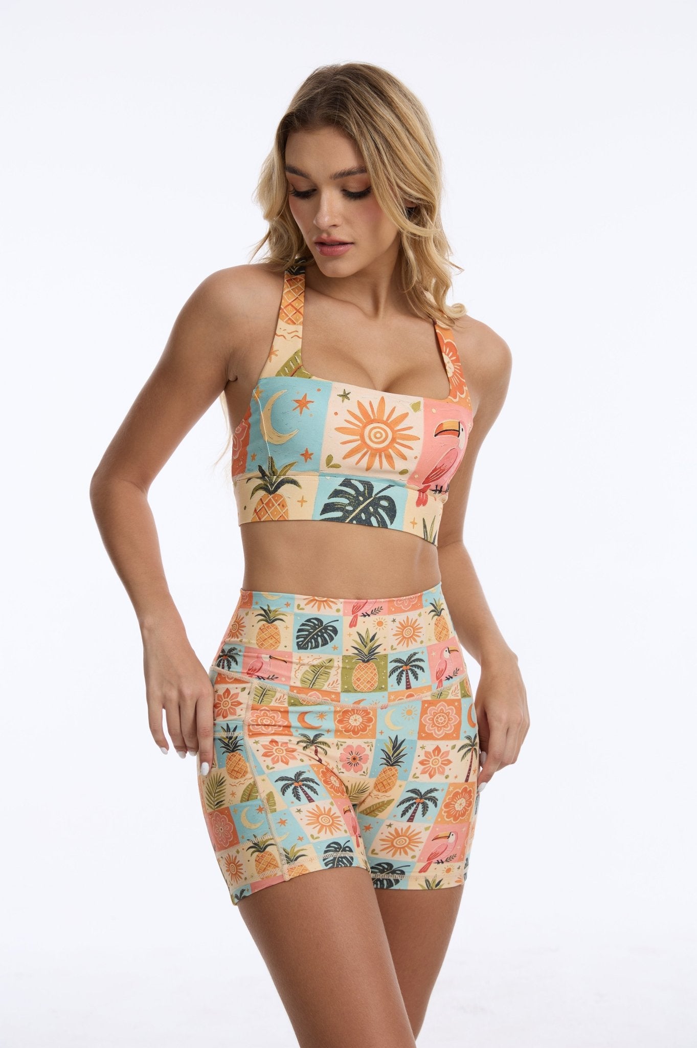 *Pre-Order* Retro Sunbeam High-waisted Shorts With Pockets - MYSILVERWIND