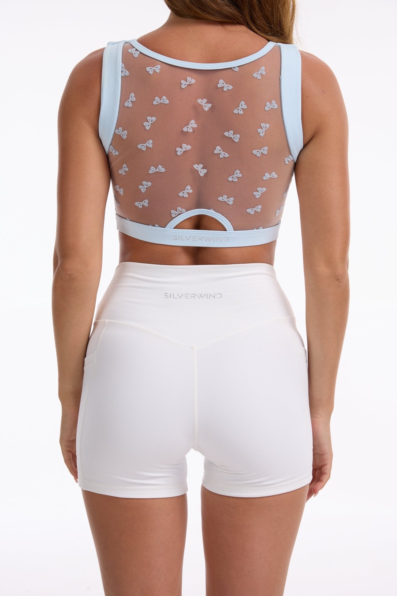 *Pre - order* Ribbon Bow Mesh Bra - Baby Blue - MYSILVERWIND