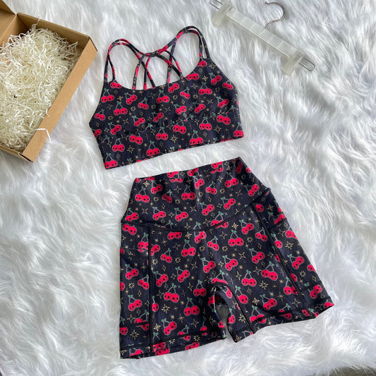 *Pre - Order* Spooky Cherry Limited Workout Set - MYSILVERWIND