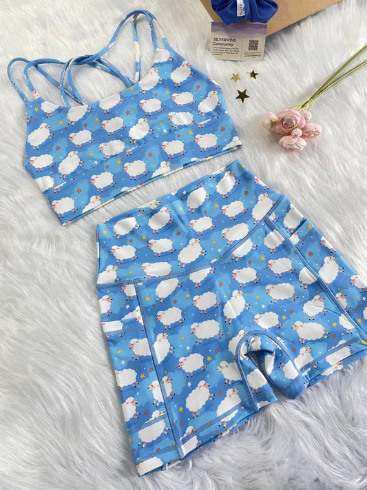 *Pre - Order* Star Sheep Limited Workout Set - Blue - MYSILVERWIND