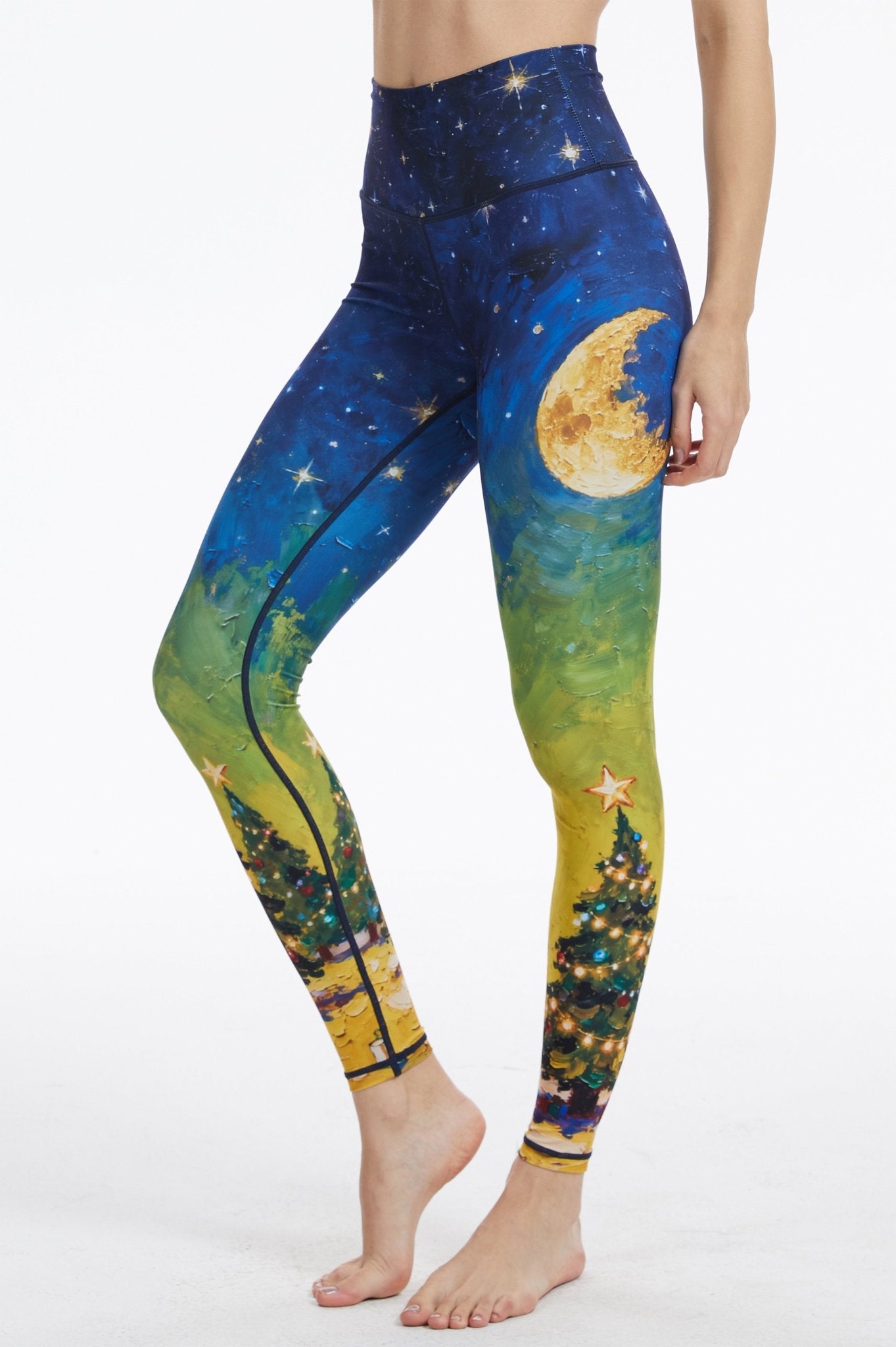 *Pre - Order* Starry Christmas High - waisted Leggings - MYSILVERWIND