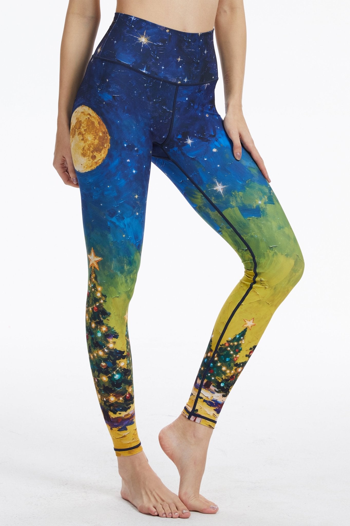 *Pre - Order* Starry Christmas High - waisted Leggings - MYSILVERWIND