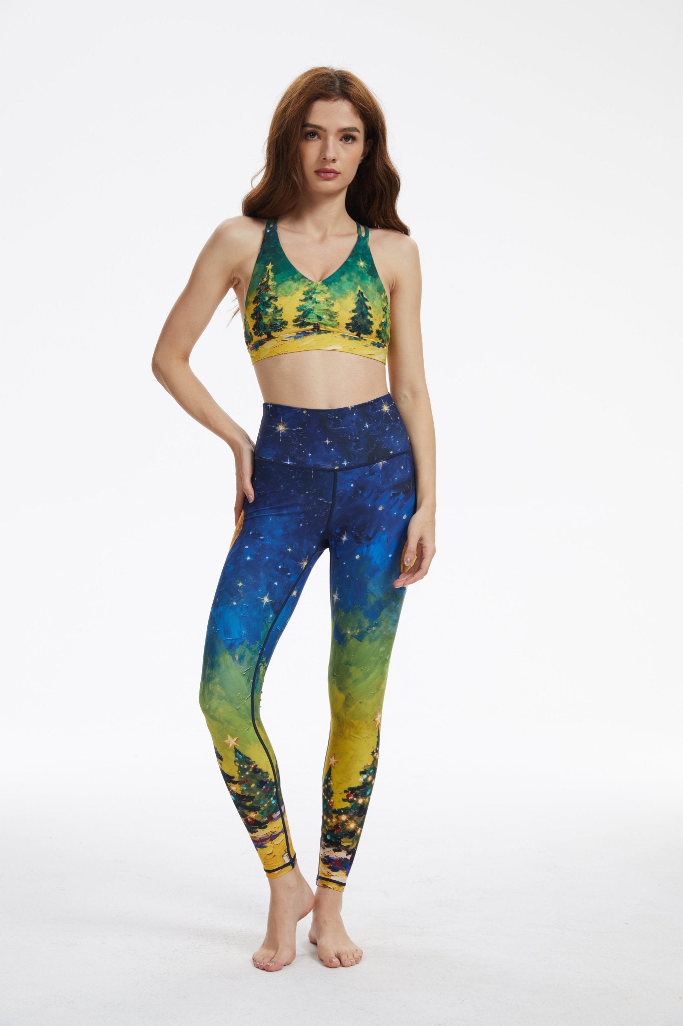 *Pre - Order* Starry Christmas High - waisted Leggings - MYSILVERWIND