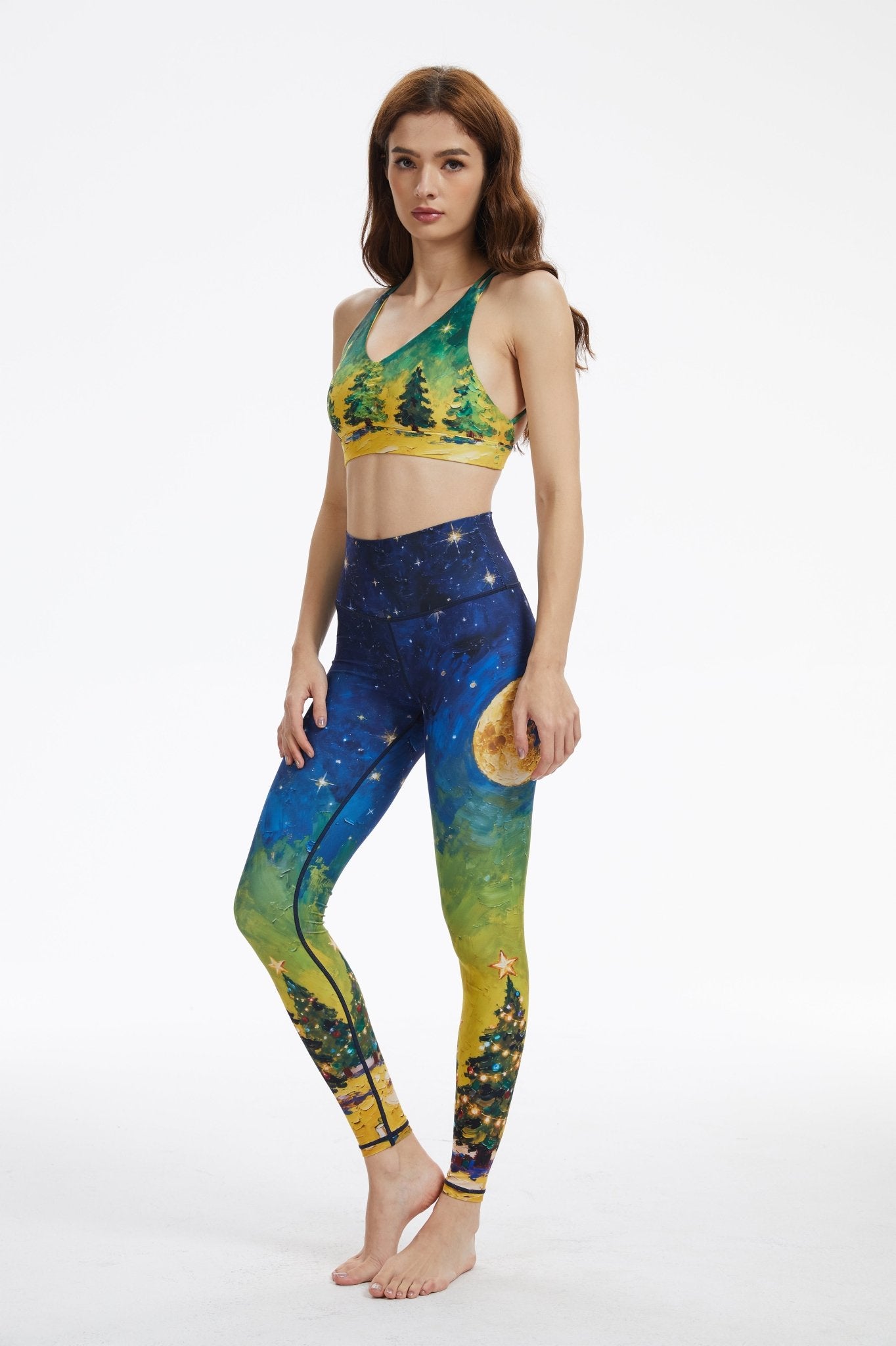 *Pre - Order* Starry Christmas Strappy Sports Bra - MYSILVERWIND