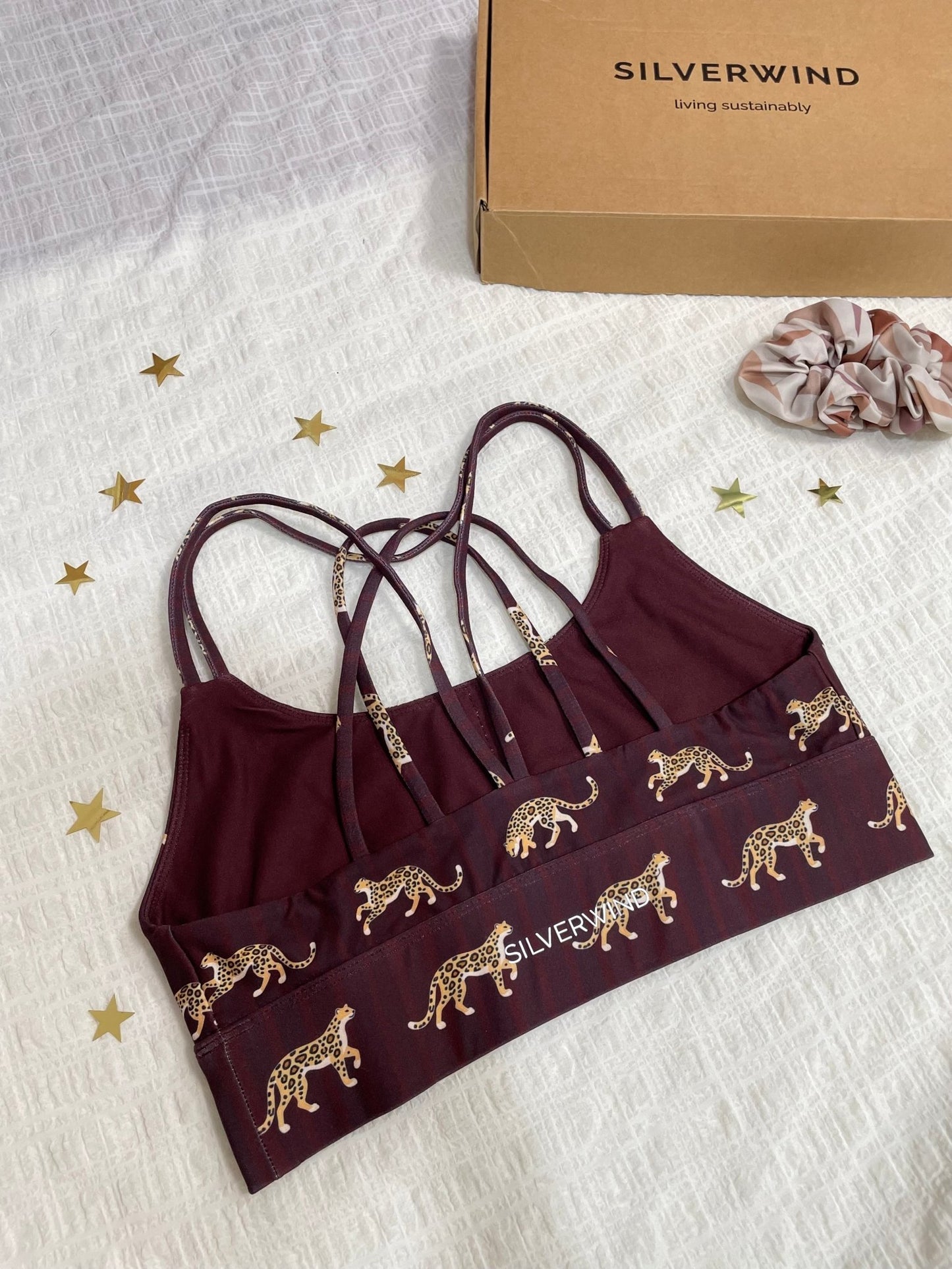 *Pre - Order* Stripe Leopard Limited Workout Set - Reddish Brown - MYSILVERWIND