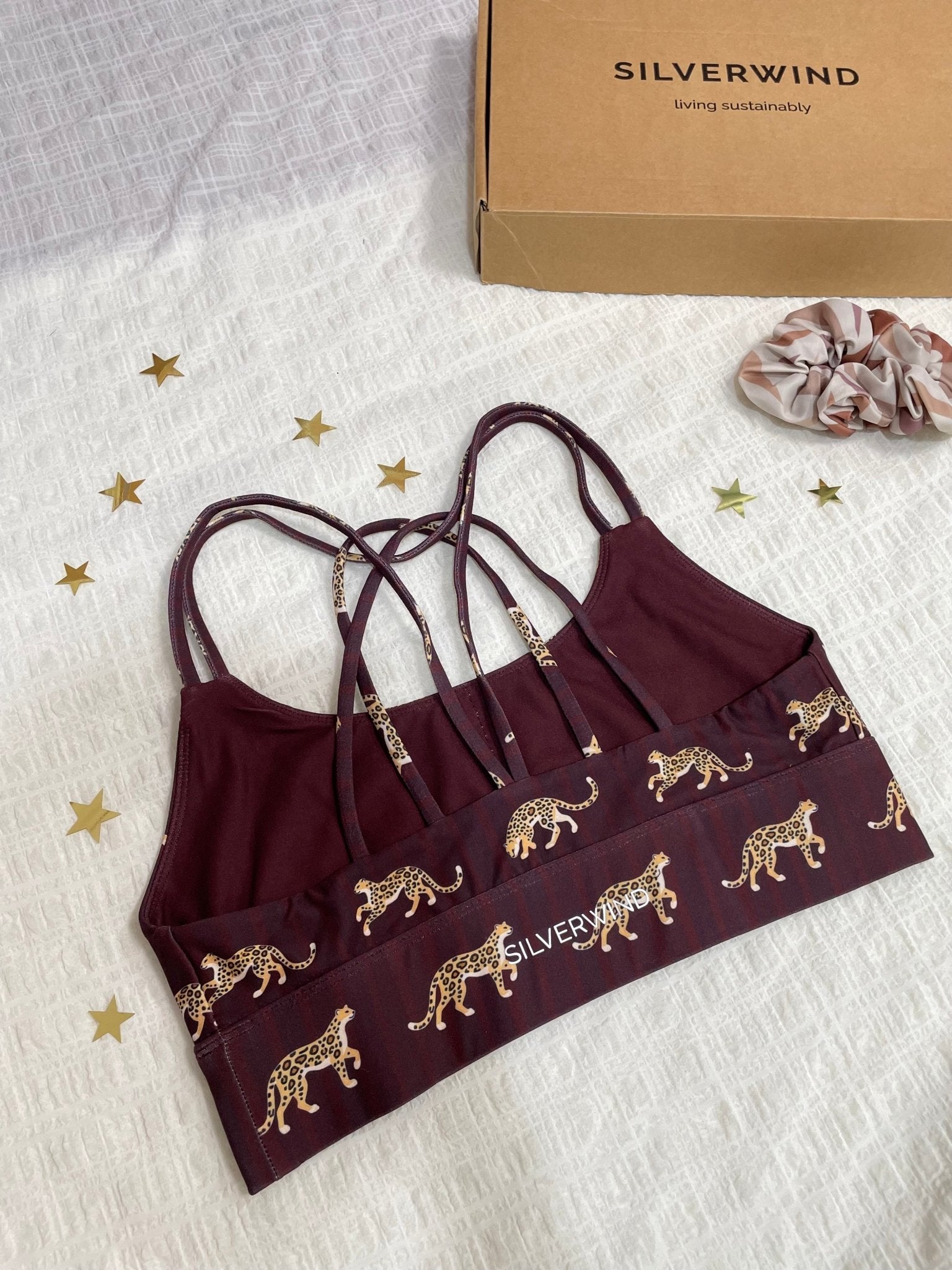 *Pre - Order* Stripe Leopard Limited Workout Set - Reddish Brown - MYSILVERWIND