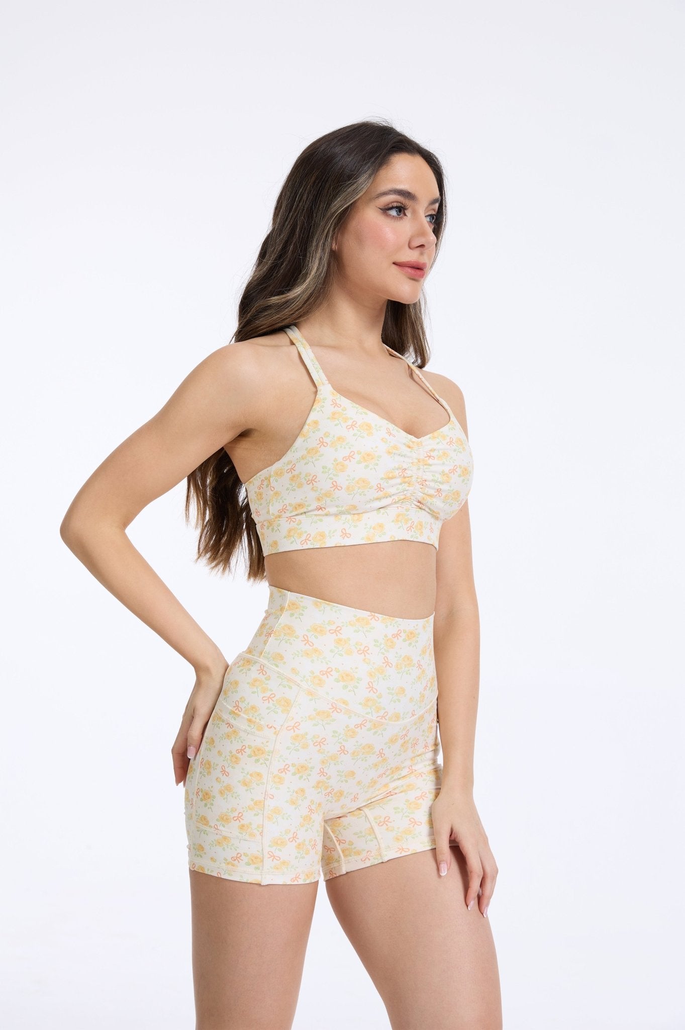 *Pre - Order* Sunshine Garden Weave Back Sports Bra - MYSILVERWIND