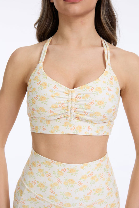 *Pre - Order* Sunshine Garden Weave Back Sports Bra - MYSILVERWIND