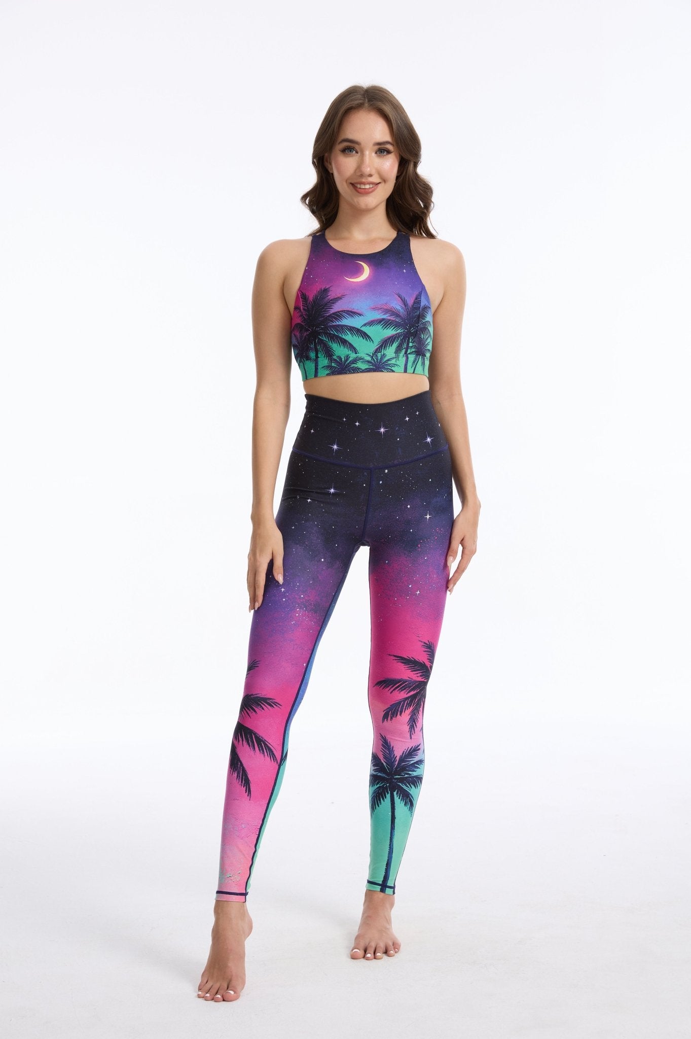 *Pre-Order* Tropical Nightfall Criss Cross Tank Top Bra - MYSILVERWIND
