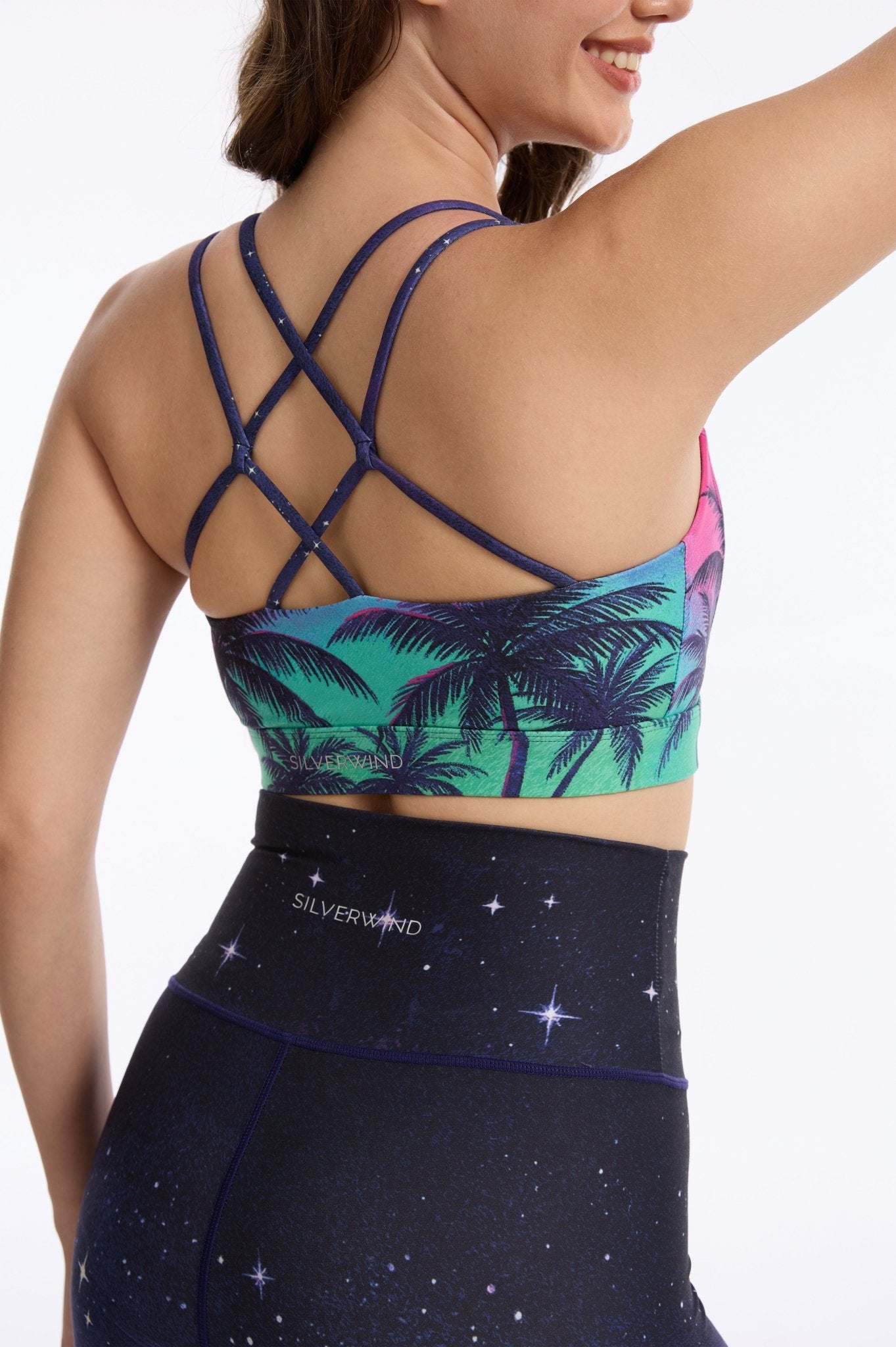 *Pre-Order* Tropical Nightfall Criss Cross Tank Top Bra - MYSILVERWIND