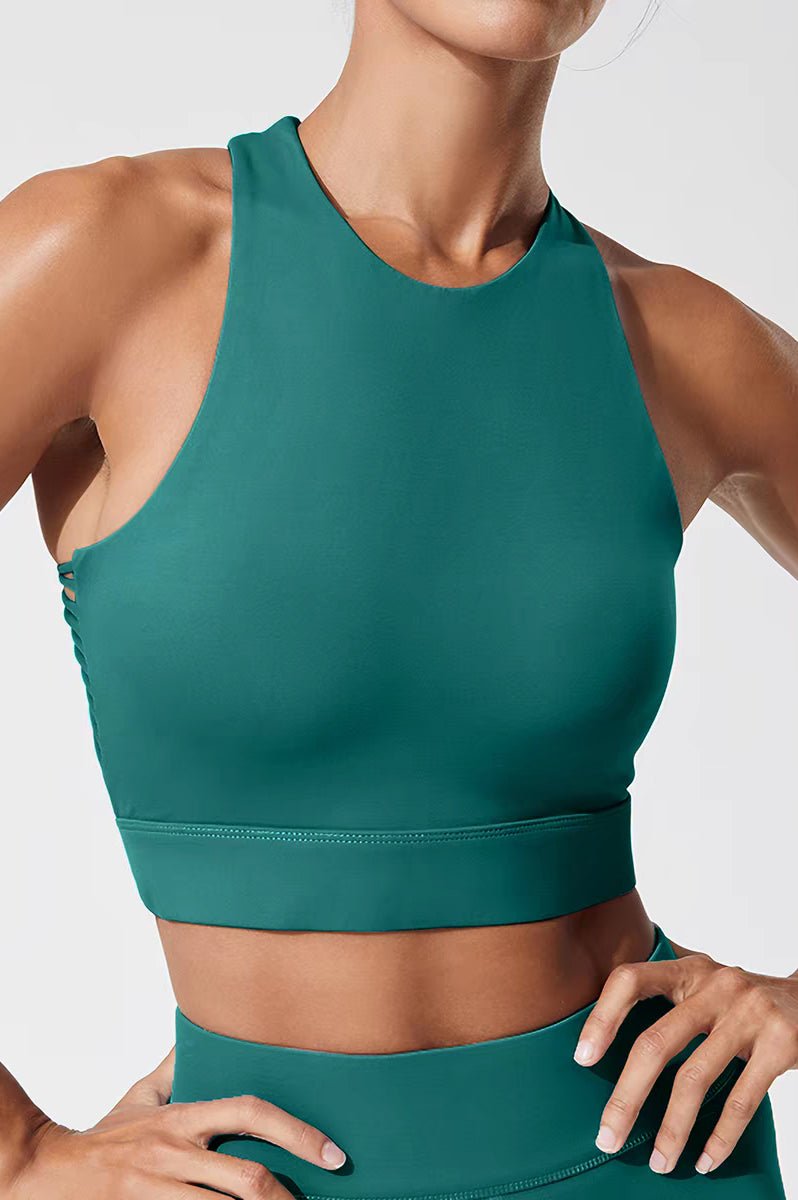 *Pre - Order* Vertebra Handwoven Back Crop Top - Vintage Green(Each piece is crafted over 100 days—please do not measure it by the standards of mechanical replication.） - MYSILVERWIND