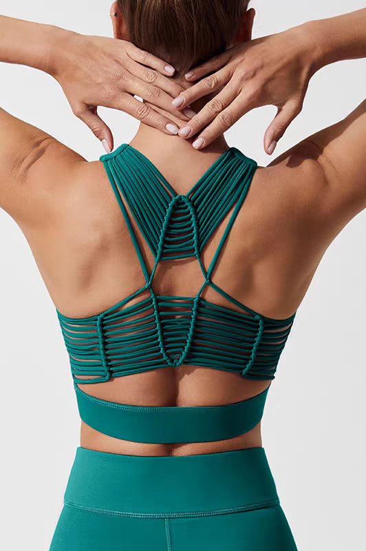 *Pre - Order* Vertebra Handwoven Back Crop Top - Vintage Green(Each piece is crafted over 100 days—please do not measure it by the standards of mechanical replication.） - MYSILVERWIND