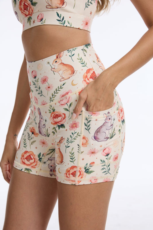 *Pre-Order* Wildflower Hare High-waisted Shorts With Pockets - MYSILVERWIND