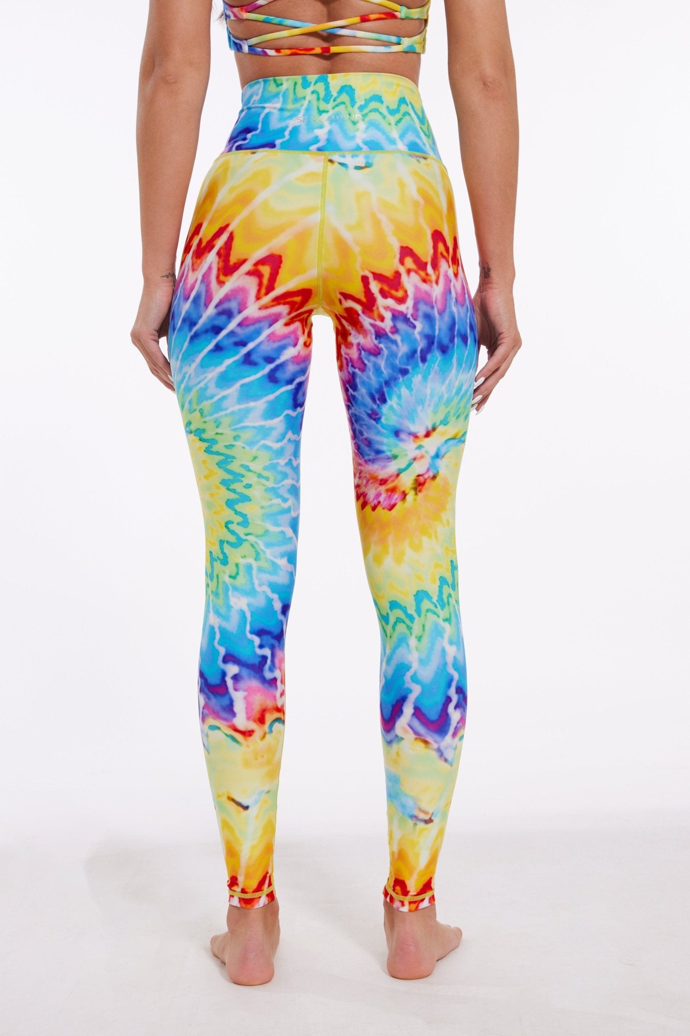 Rainbow Spiral High - waisted Leggings - MYSILVERWIND