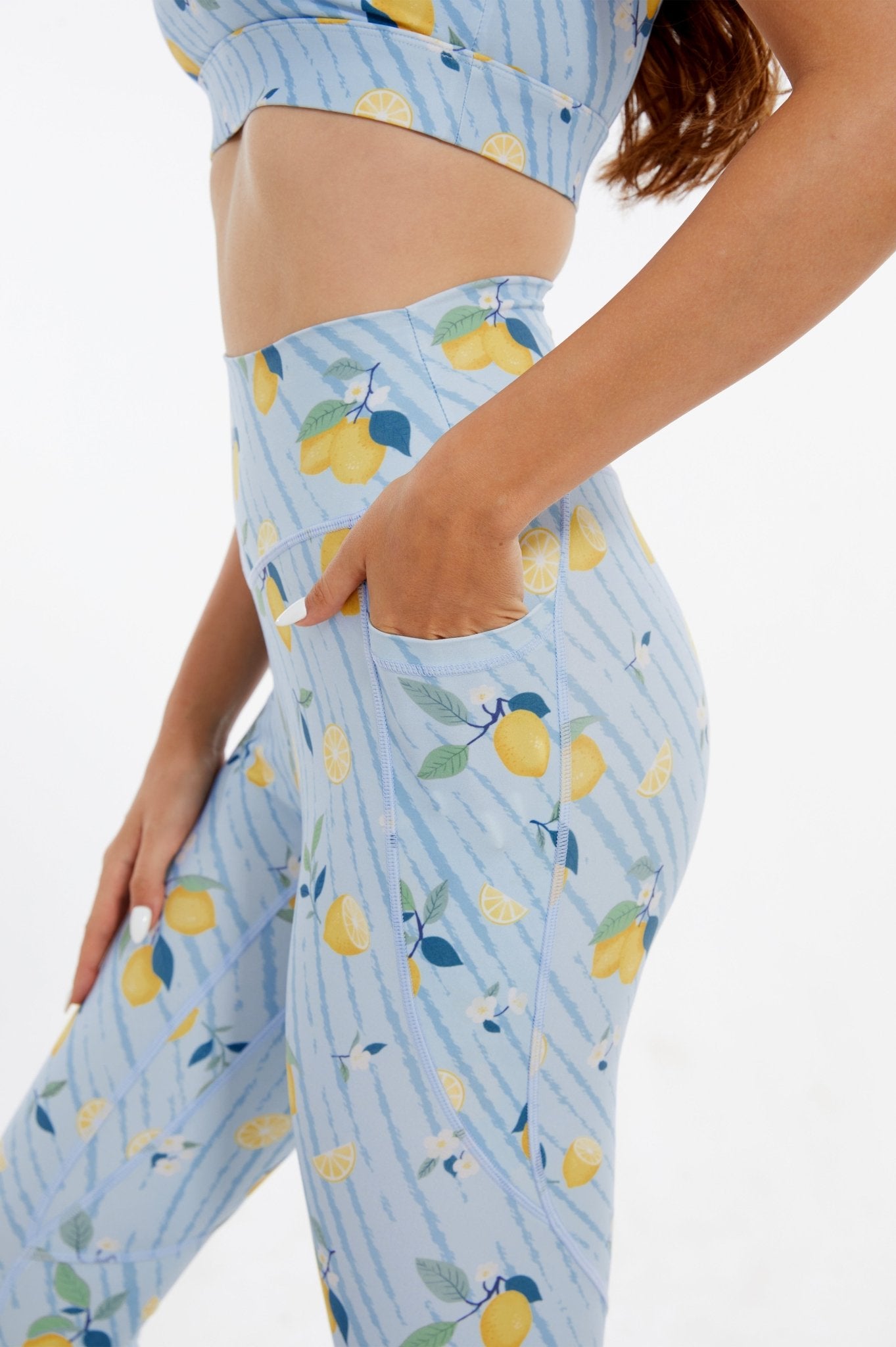 Refreshing Lemon High - waisted Leggings - MYSILVERWIND