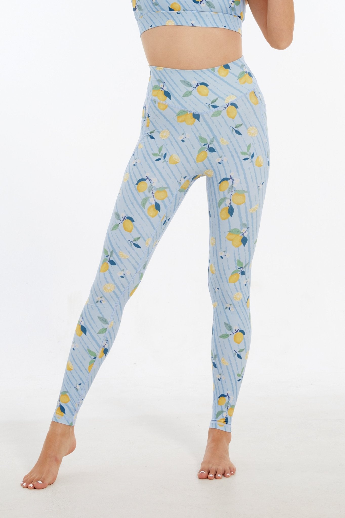 Refreshing Lemon High - waisted Leggings - MYSILVERWIND