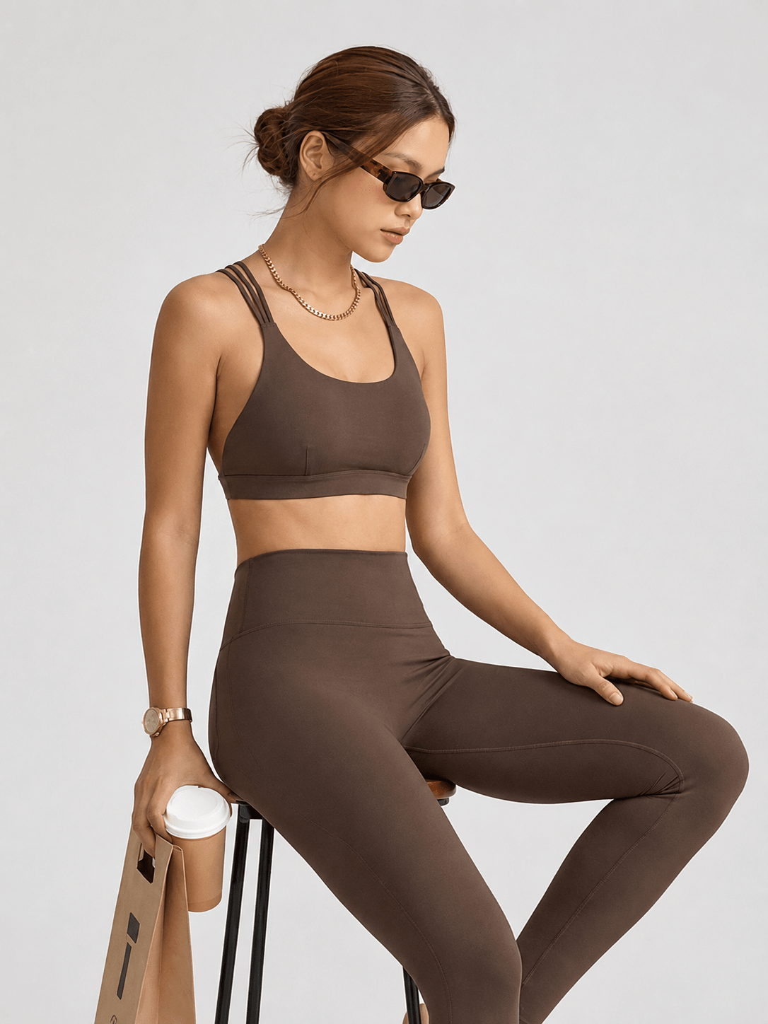 ReViva Padded Open-Back Pilates Tank Bra - MYSILVERWIND