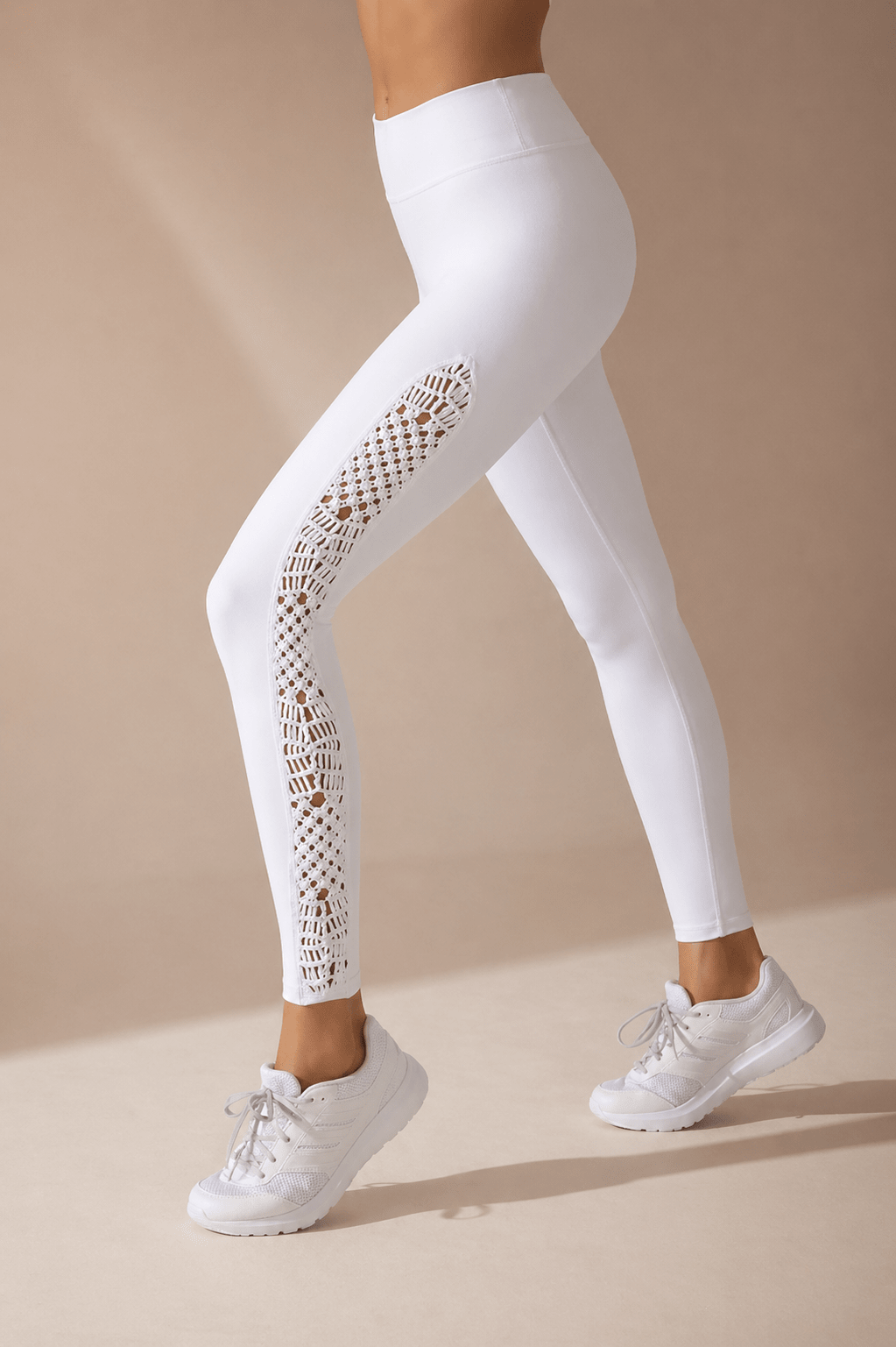 SculptFlex HandWoven High Waist Leggings - Pure White (Each piece is crafted over 100 days—please do not measure it by the standards of mechanical replication.） - MYSILVERWIND