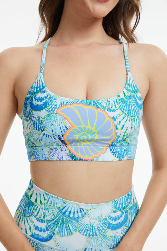 Seashell Whisper Backless Sports Bra - MYSILVERWIND