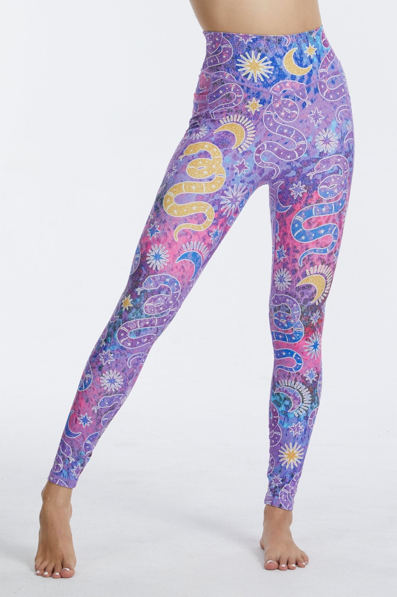 Serpent Aura High - waisted Leggings With Pockets - MYSILVERWIND