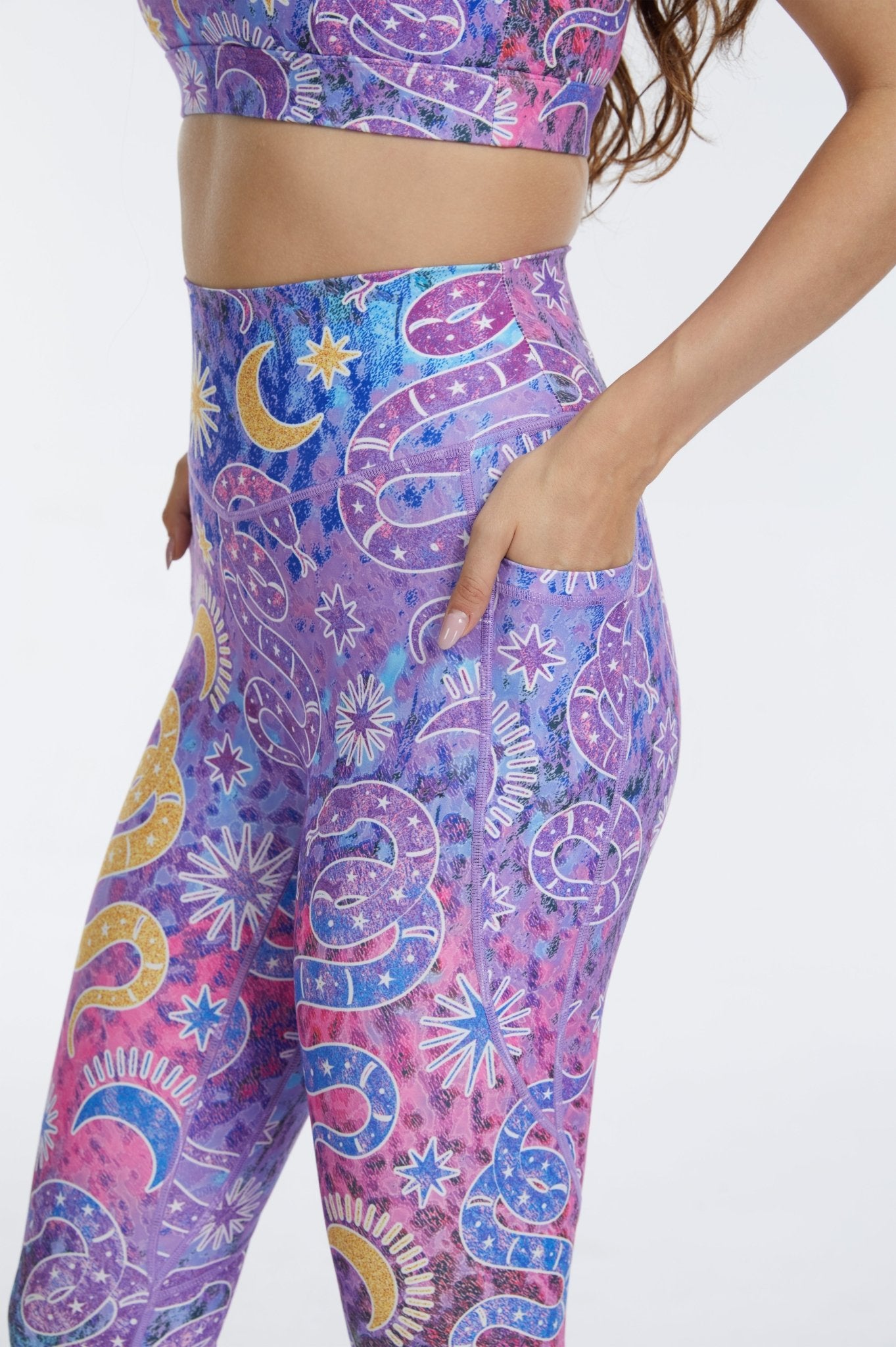 Serpent Aura High - waisted Leggings With Pockets - MYSILVERWIND