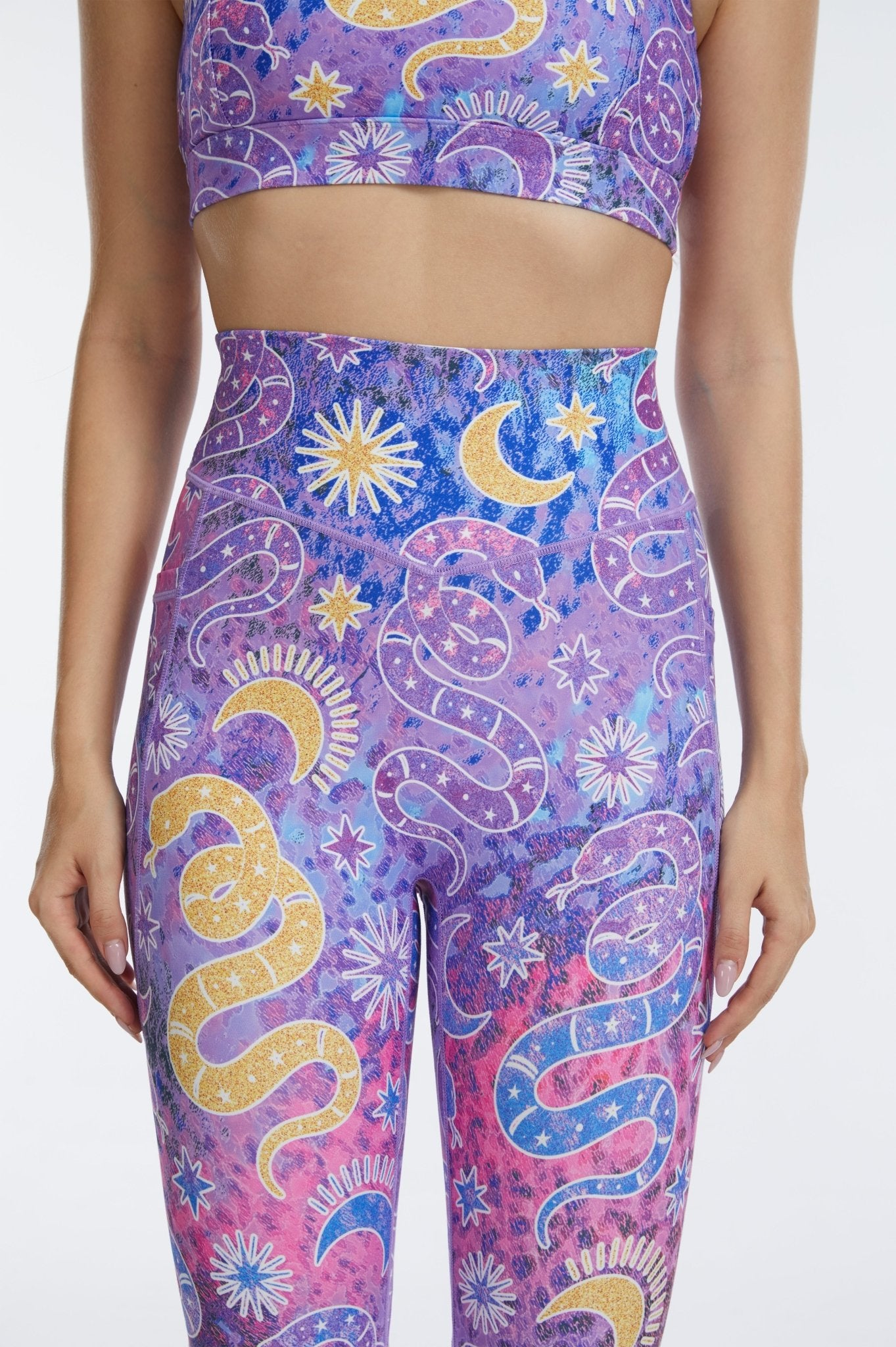 Serpent Aura High - waisted Leggings With Pockets - MYSILVERWIND