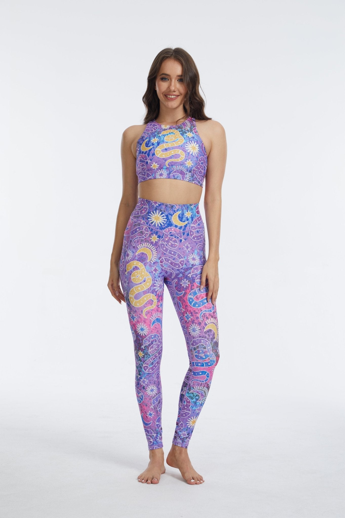 Serpent Aura High - waisted Leggings With Pockets - MYSILVERWIND