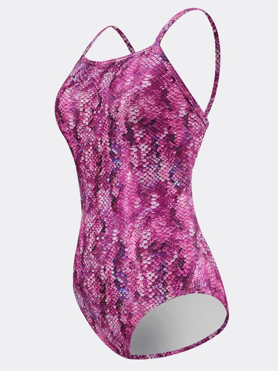 Serpenta Sequin Python Racing One-Piece Swimsuit - MYSILVERWIND