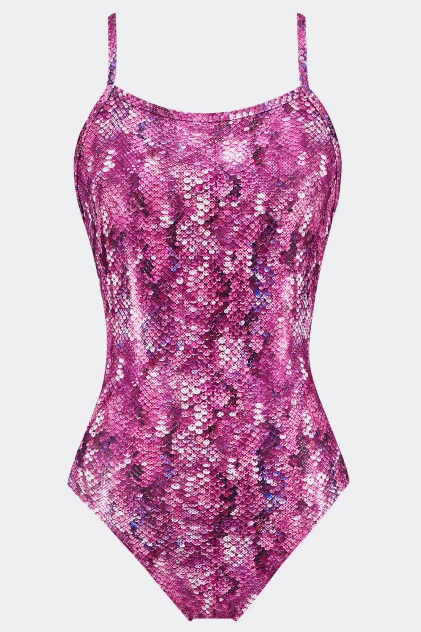 Serpenta Sequin Python Racing One-Piece Swimsuit - MYSILVERWIND