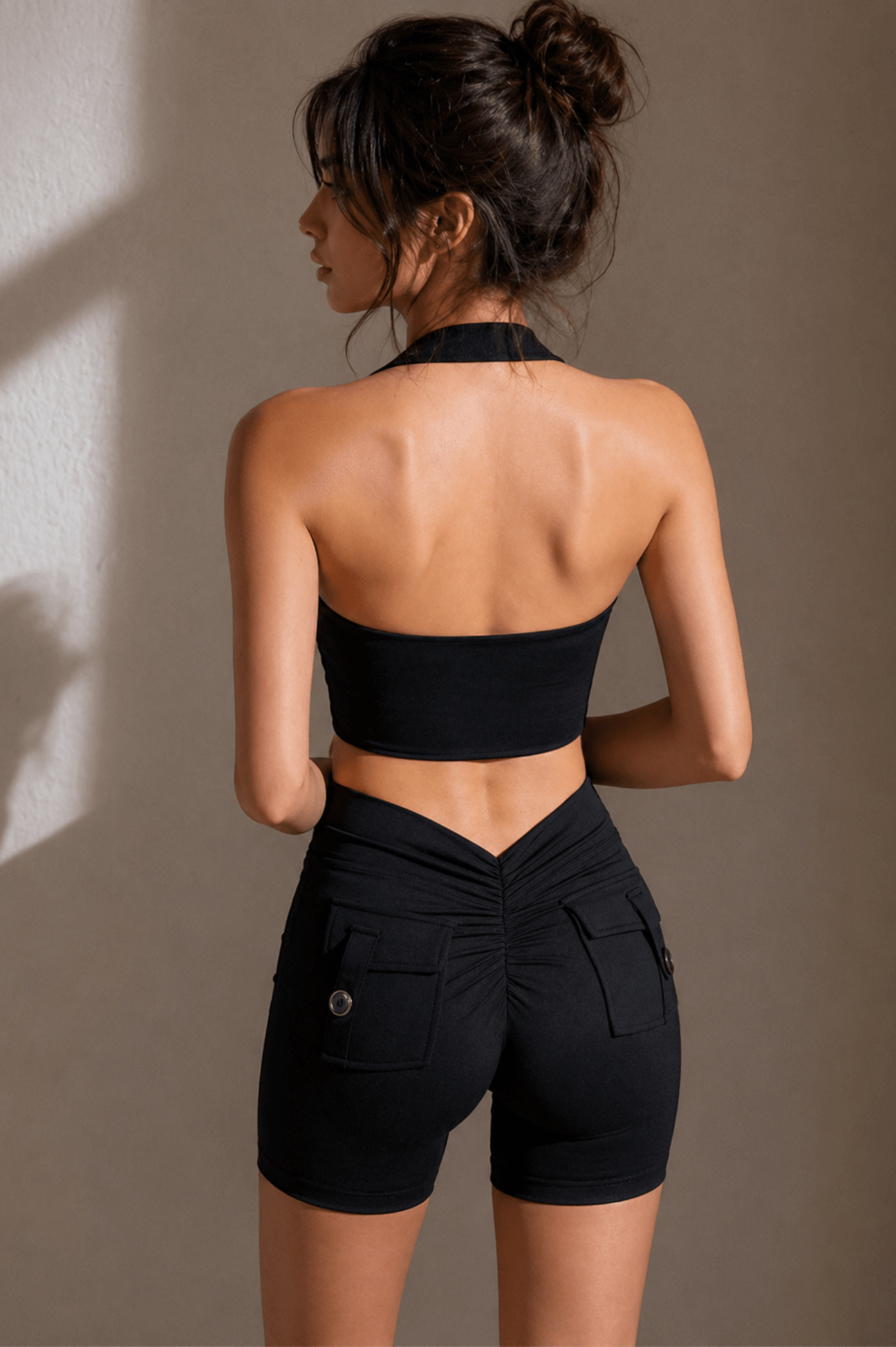 Siren Halter Cut - Out Sports Bra - Black - MYSILVERWIND