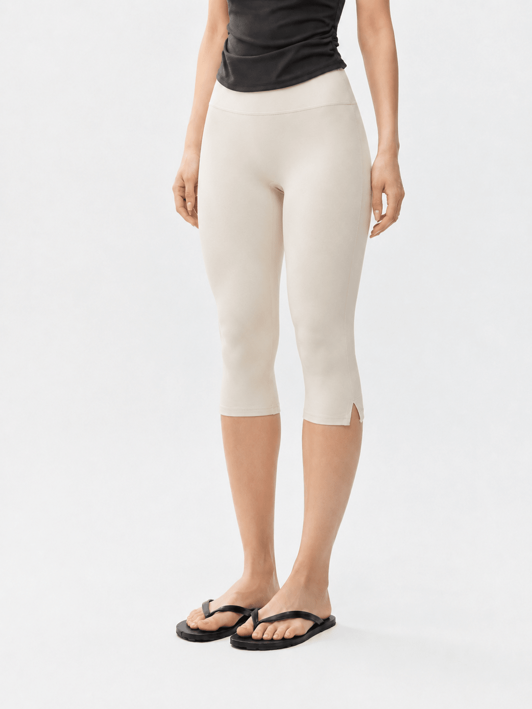 SnugFit Soft High-Waisted Sculpting Capri Yoga Leggings - MYSILVERWIND