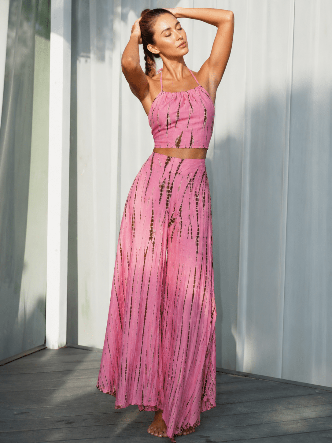 Solvaya Plant-Dyed Halter Vacation Set - MYSILVERWIND