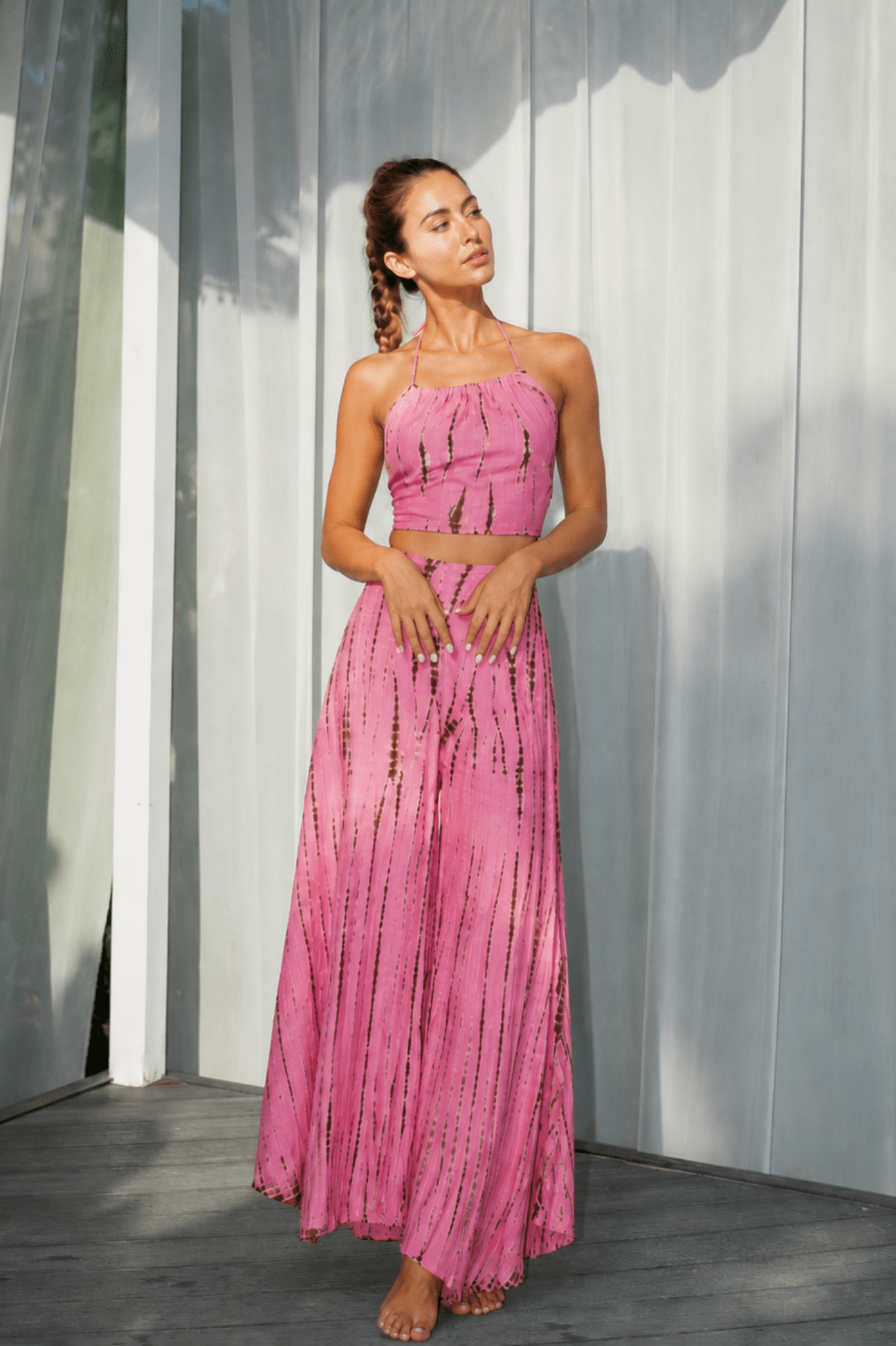 Solvaya Plant-Dyed Halter Vacation Set - MYSILVERWIND
