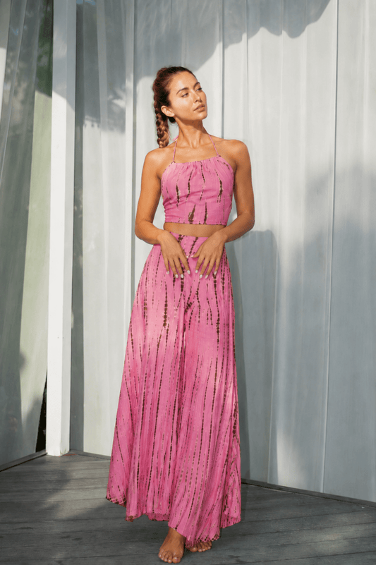 Solvaya Plant-Dyed Halter Vacation Set - MYSILVERWIND