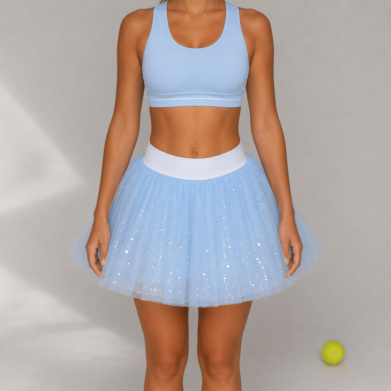 Starlight Tulle Tennis Skirt - Blue - MYSILVERWIND