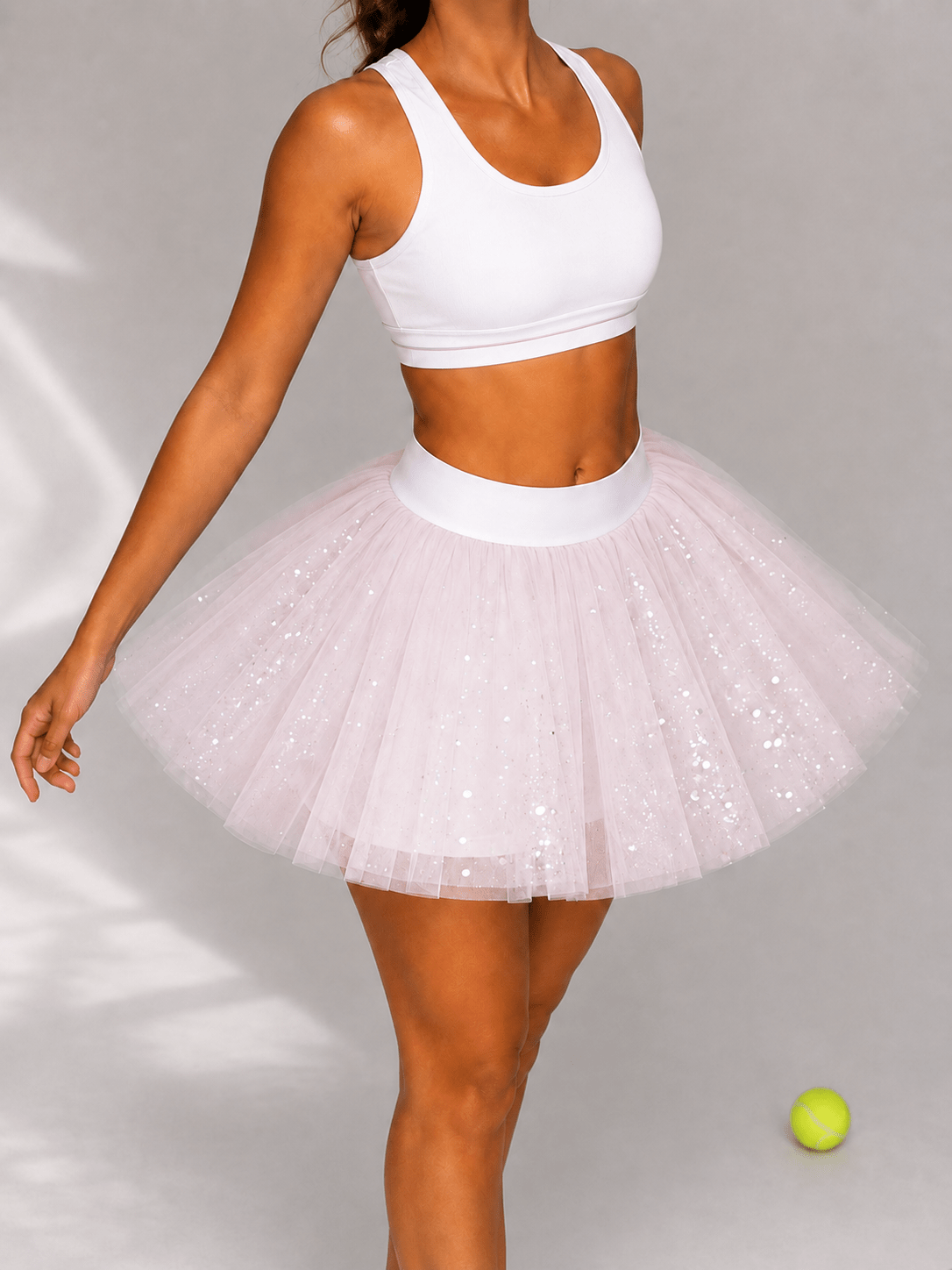 Starlight Tulle Tennis Skirt - Pink - MYSILVERWIND