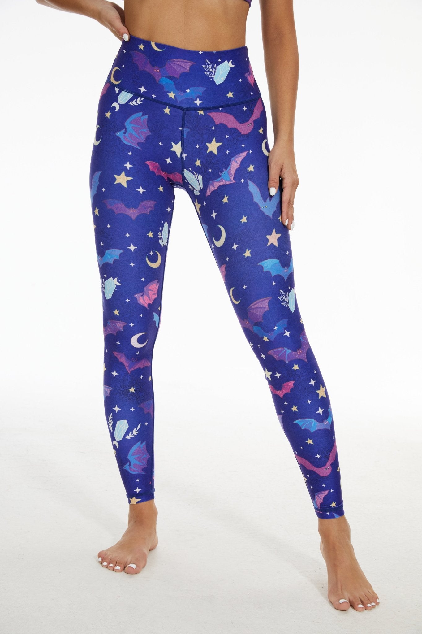 Starry Bat Waltz High - waisted Leggings - MYSILVERWIND