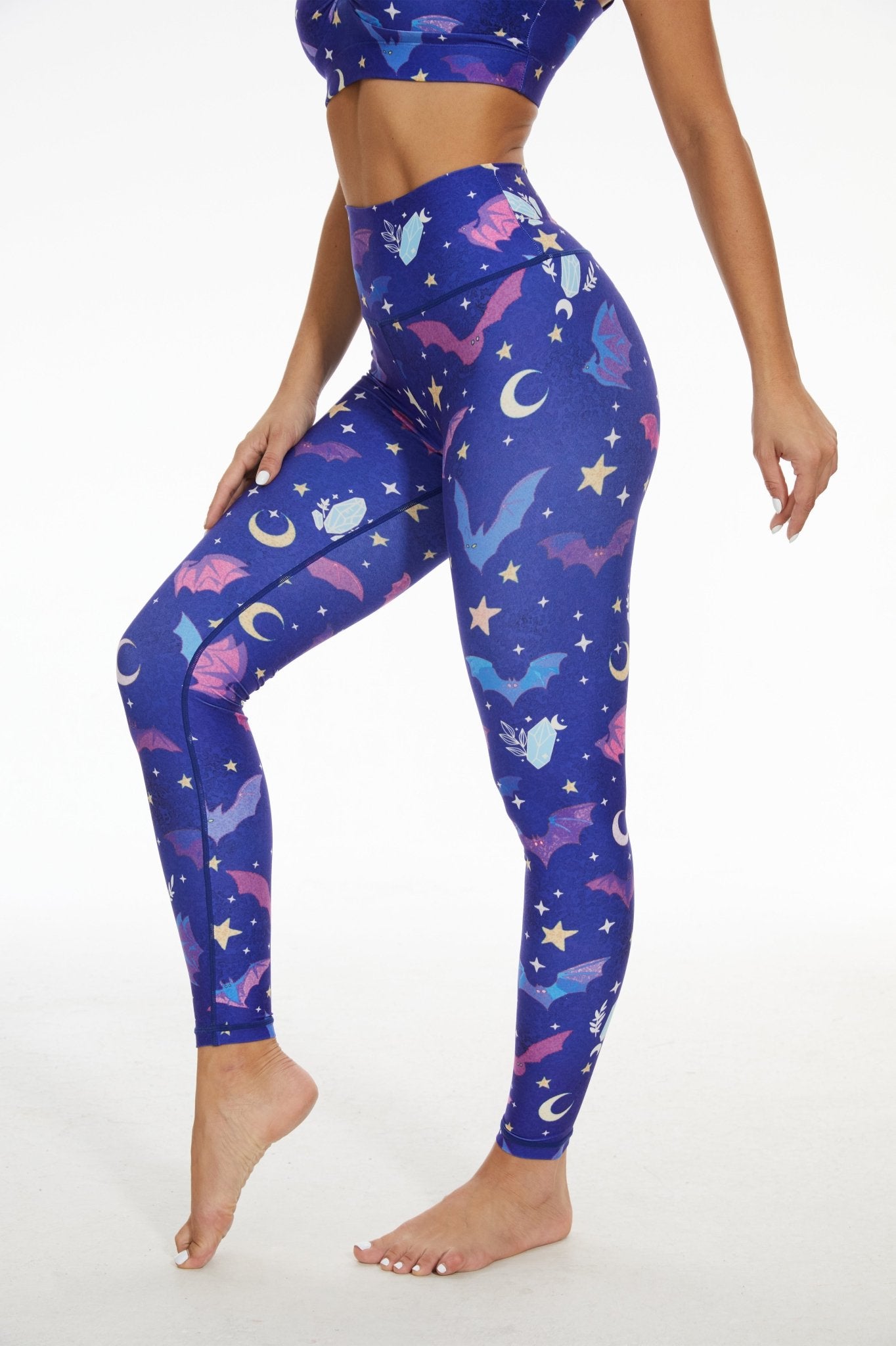 Starry Bat Waltz High - waisted Leggings - MYSILVERWIND