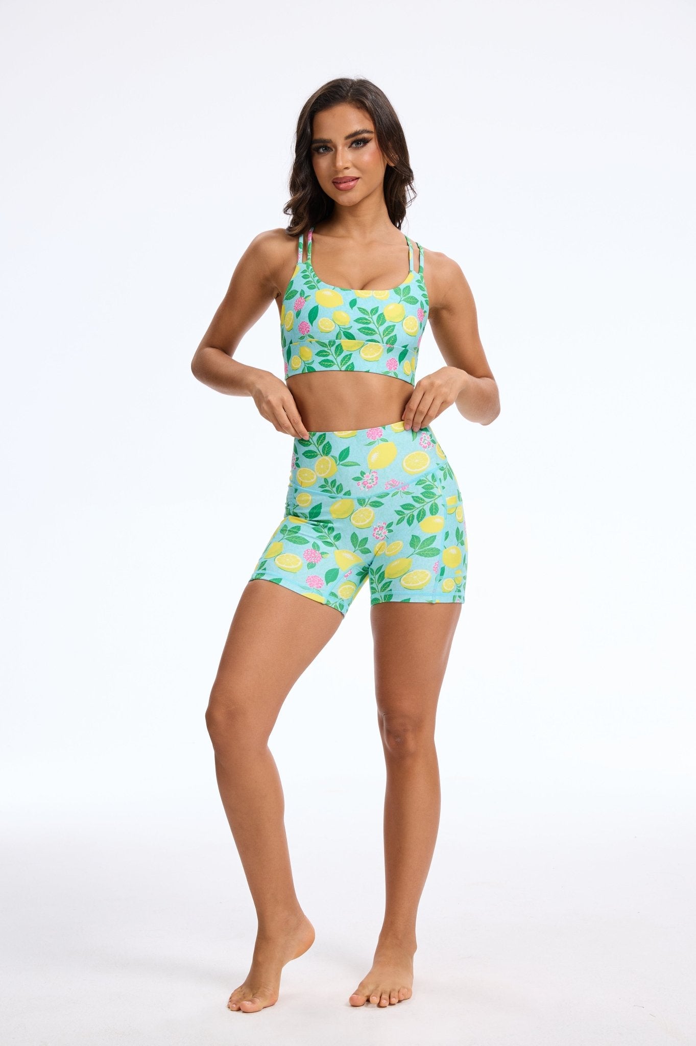 Sunny Lemon Talk High - waisted Shorts - MYSILVERWIND
