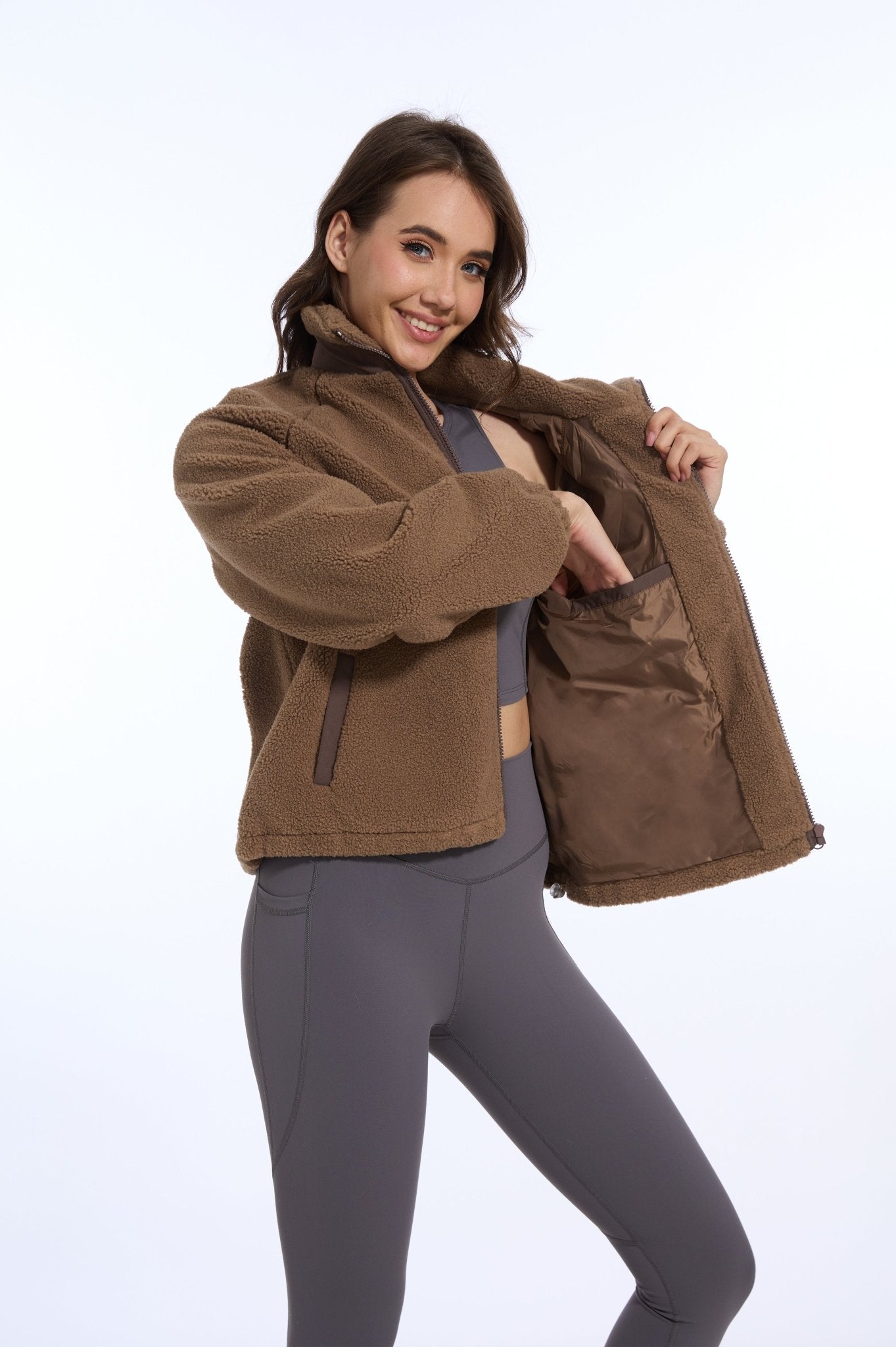 Teddy Fleece Full Zip Jacket - MYSILVERWIND