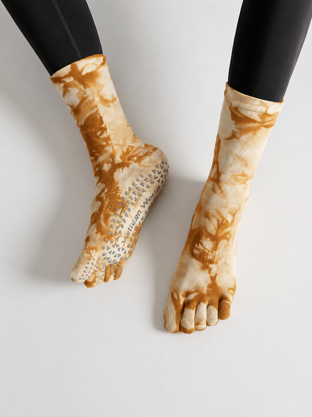 TieFlex Gradient Tie-Dye Non-Slip Five-Toe Yoga Socks - MYSILVERWIND
