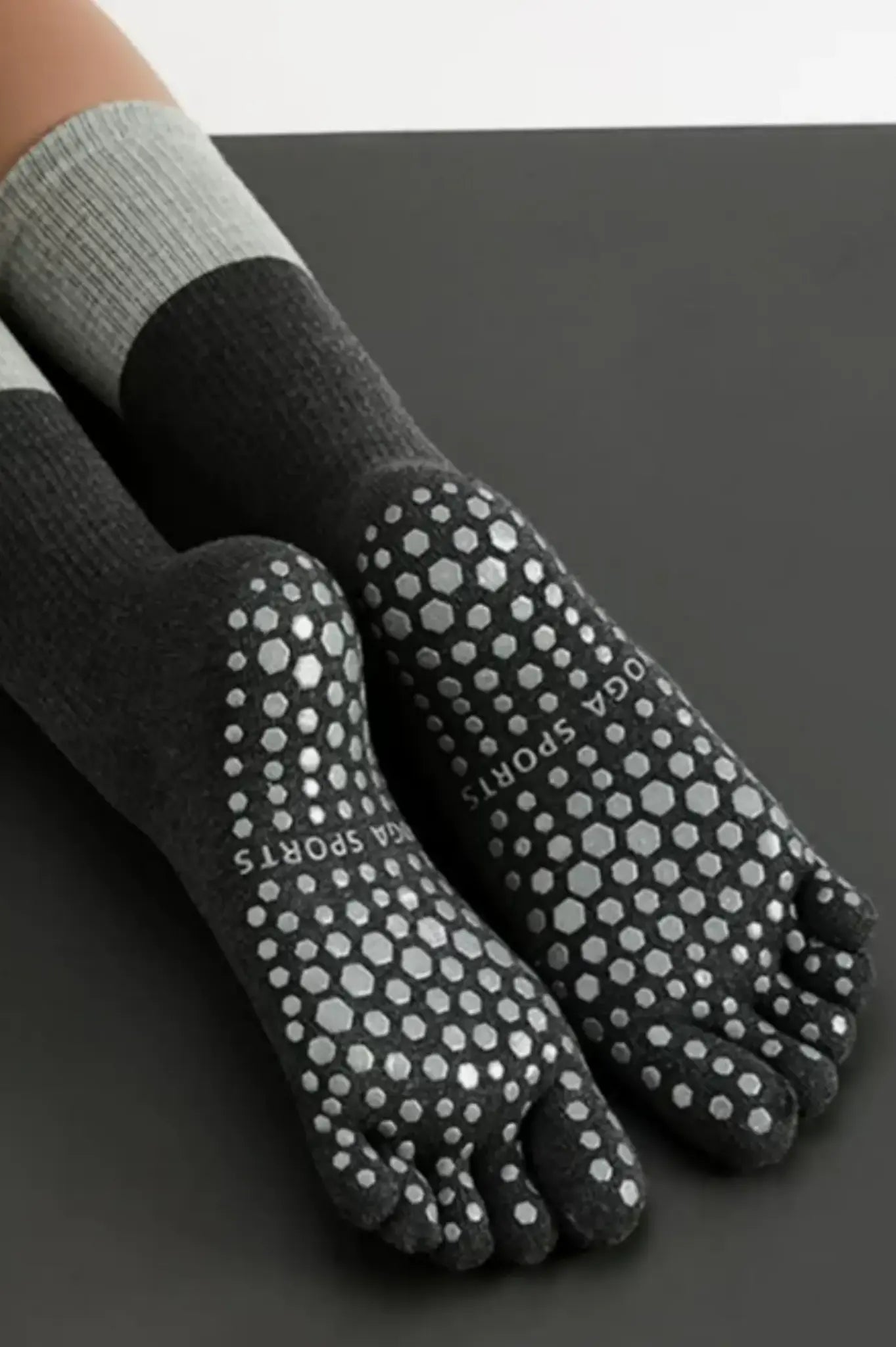 ToeFlex Colorblock Non-Slip Five-Toe Yoga Socks - MYSILVERWIND