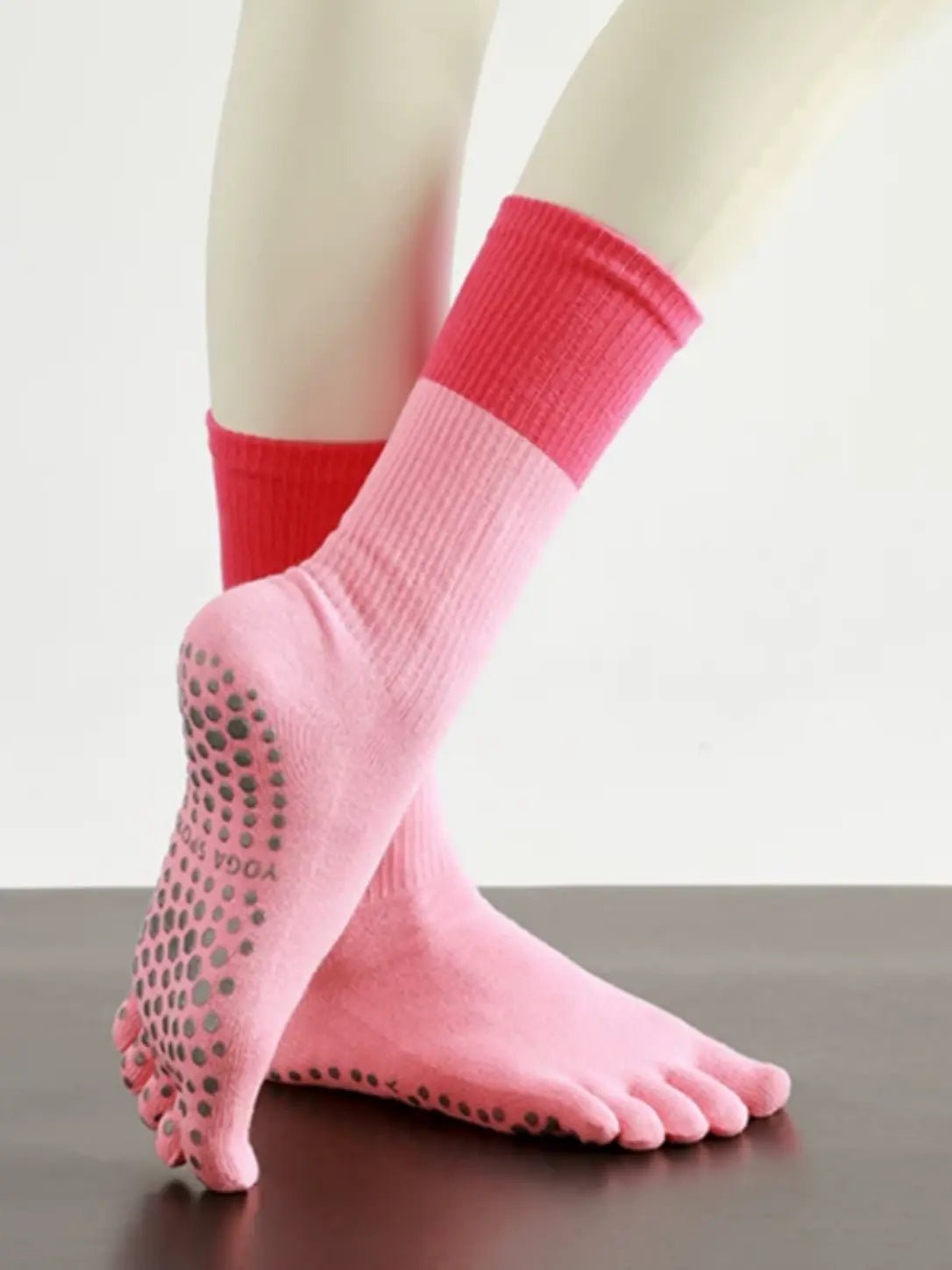 ToeFlex Colorblock Non-Slip Five-Toe Yoga Socks - MYSILVERWIND
