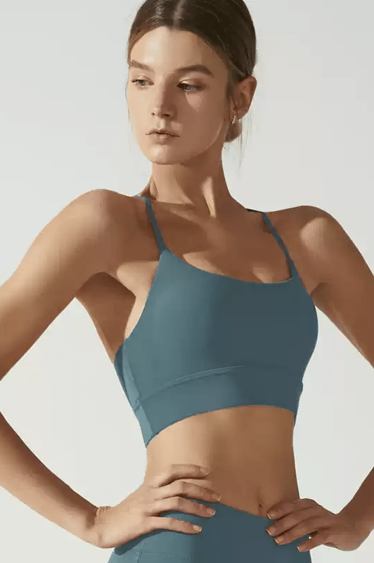 Triangle Handwoven Back Sports Bra - Green (Each piece is crafted over 100 days—please do not measure it by the standards of mechanical replication.） - MYSILVERWIND